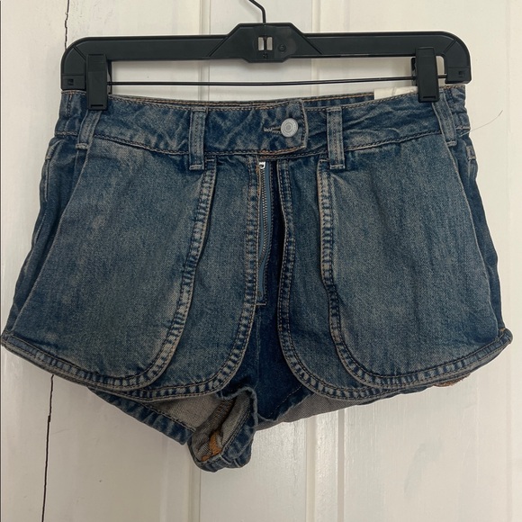 Free people prince street denim shirt size 27 NEW - Picture 4 of 9